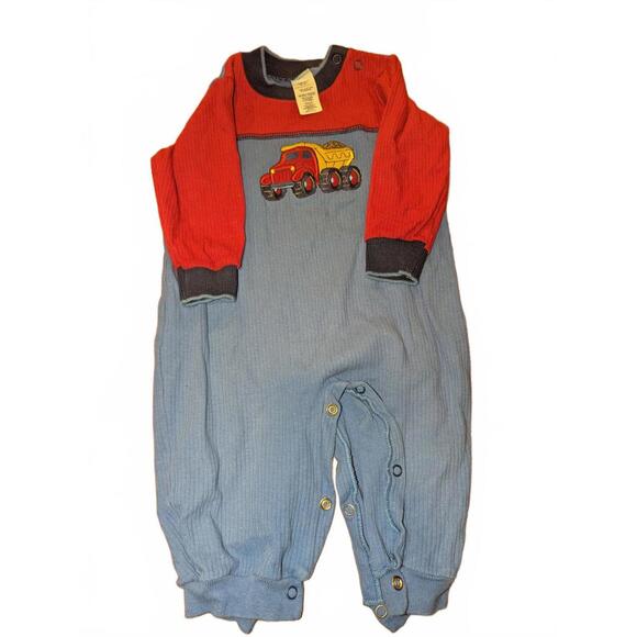 Healthtex Baby Romper with Truck Design, Size 18 Months - Picture 1 of 2